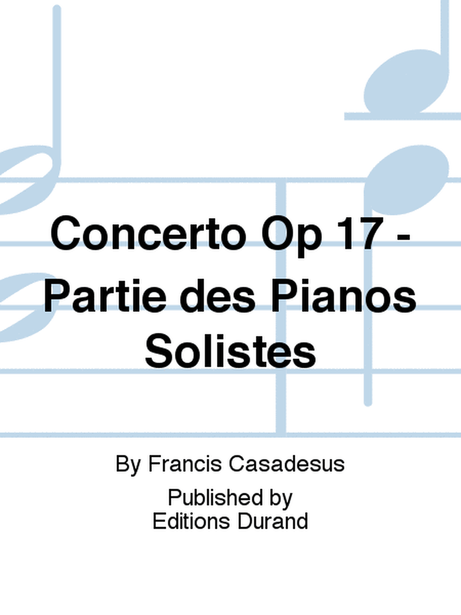 Concerto Op 17 - Partie des Pianos Solistes