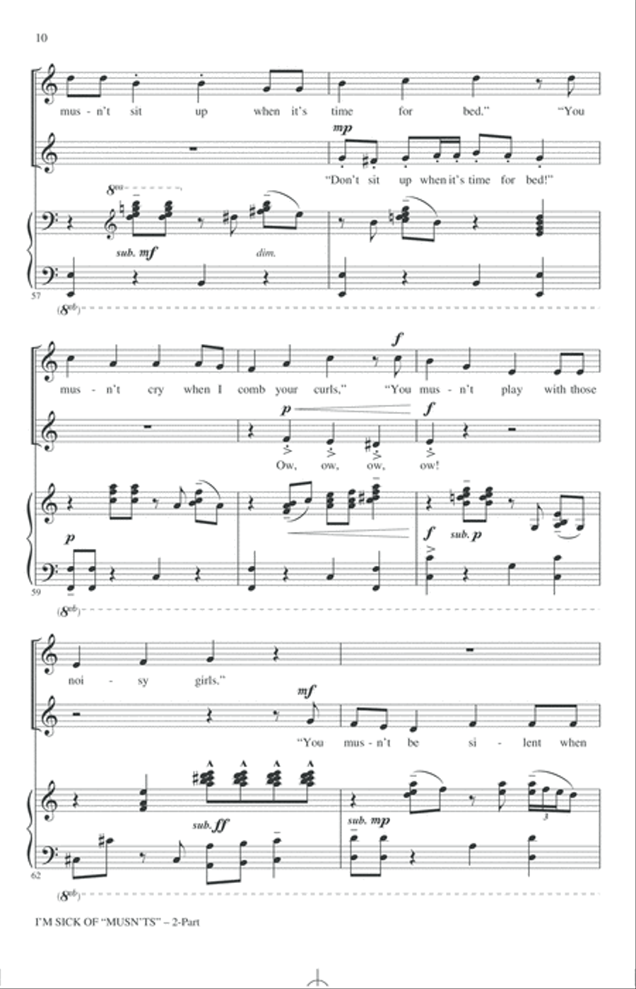 I'm Sick Of Mustn'ts 2-Part scores gallery preview page 8