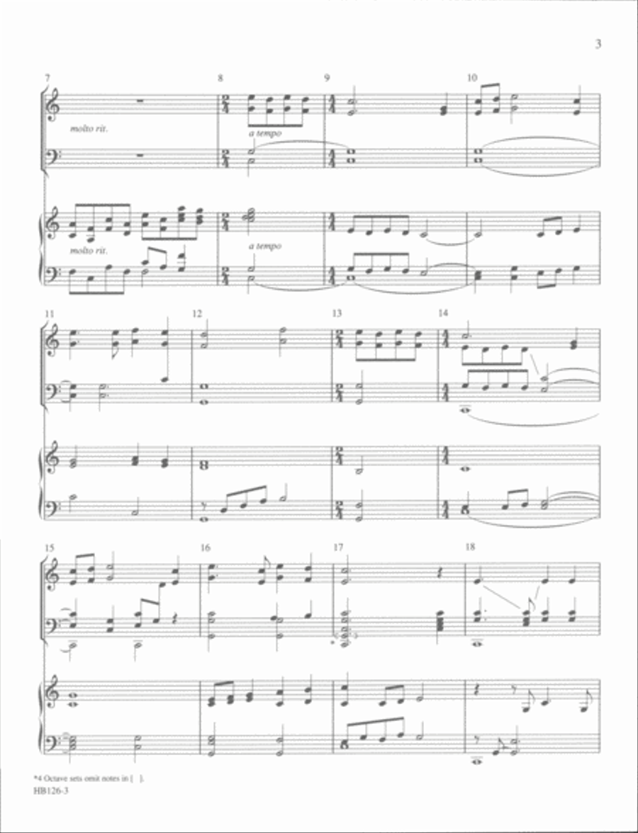 There Is a Balm in Gilead - full score Handbell Choir scores gallery preview page 3