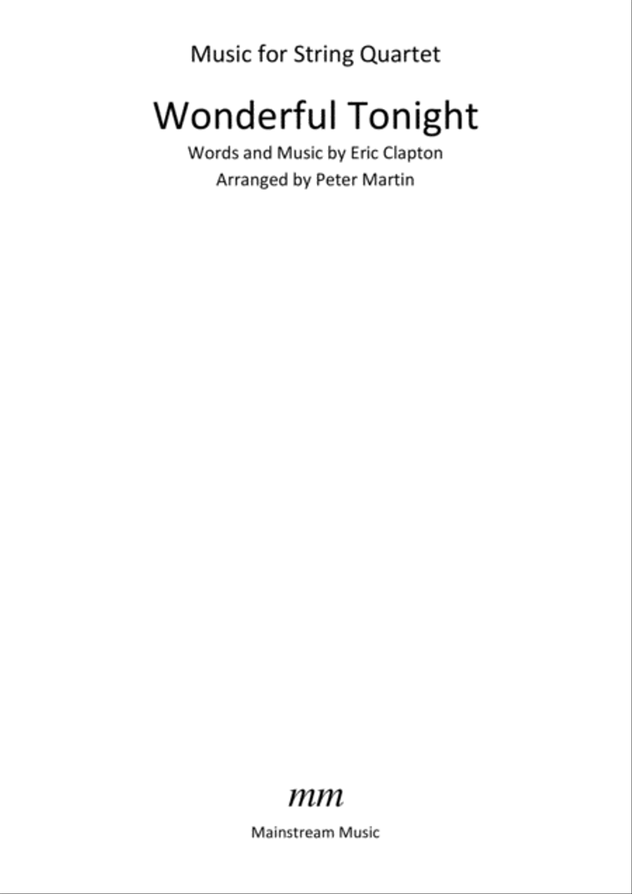 Wonderful Tonight String Quartet scores gallery preview page 2