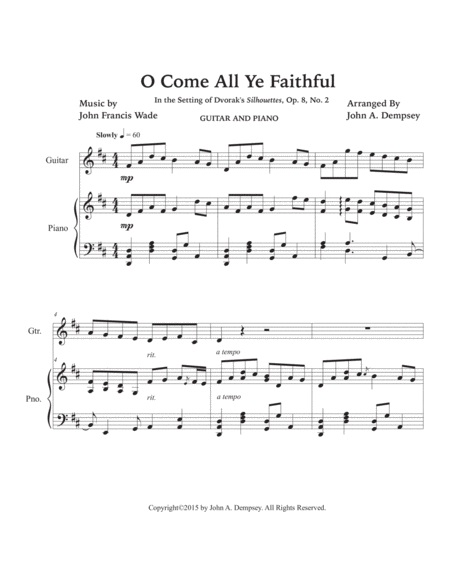 O Come All Ye Faithful (Guitar and Piano) image number null
