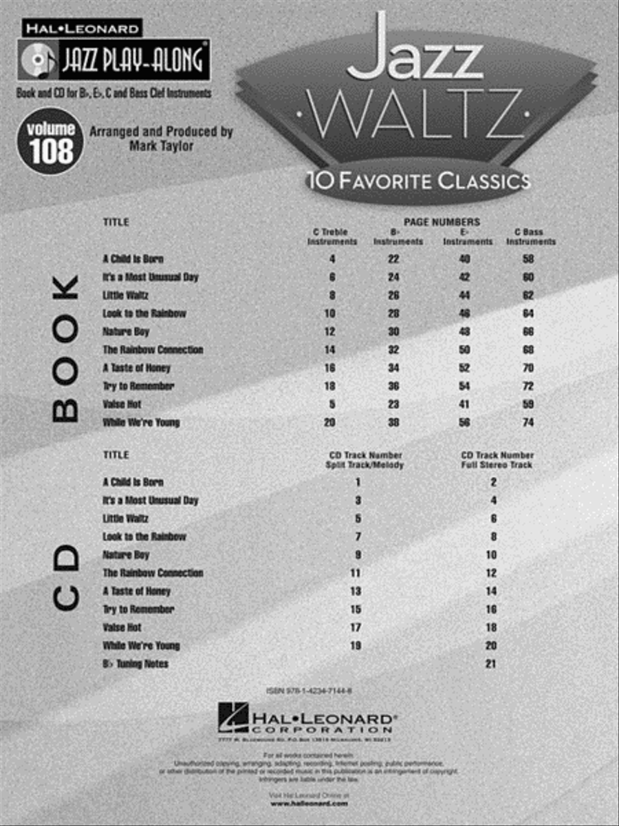 Jazz Waltz Jazz Waltz C Instrument scores gallery preview page 3
