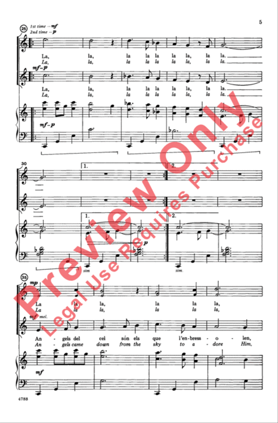 Two Catalan Carols 2-Part scores gallery preview page 5