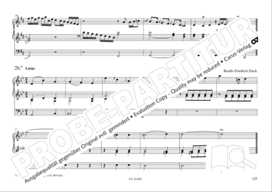 Das Husumer Orgelbuch von 1758 Organ Solo scores gallery preview page 126