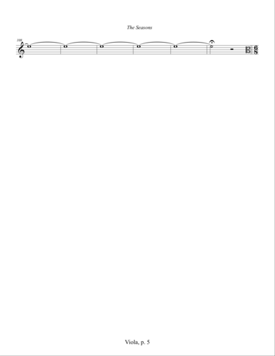 String Quartet No. 12 ... The Seasons (2010) Viola String Quartet scores gallery preview page 4