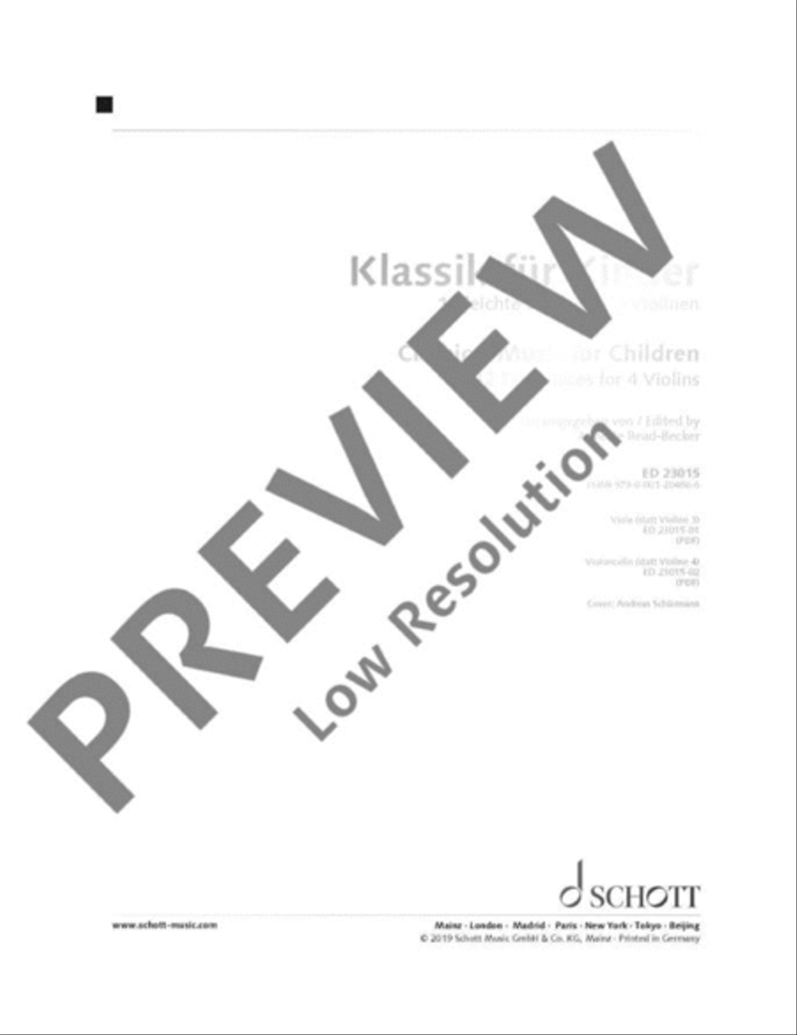 Classical Music for Children Violin scores gallery preview page 2