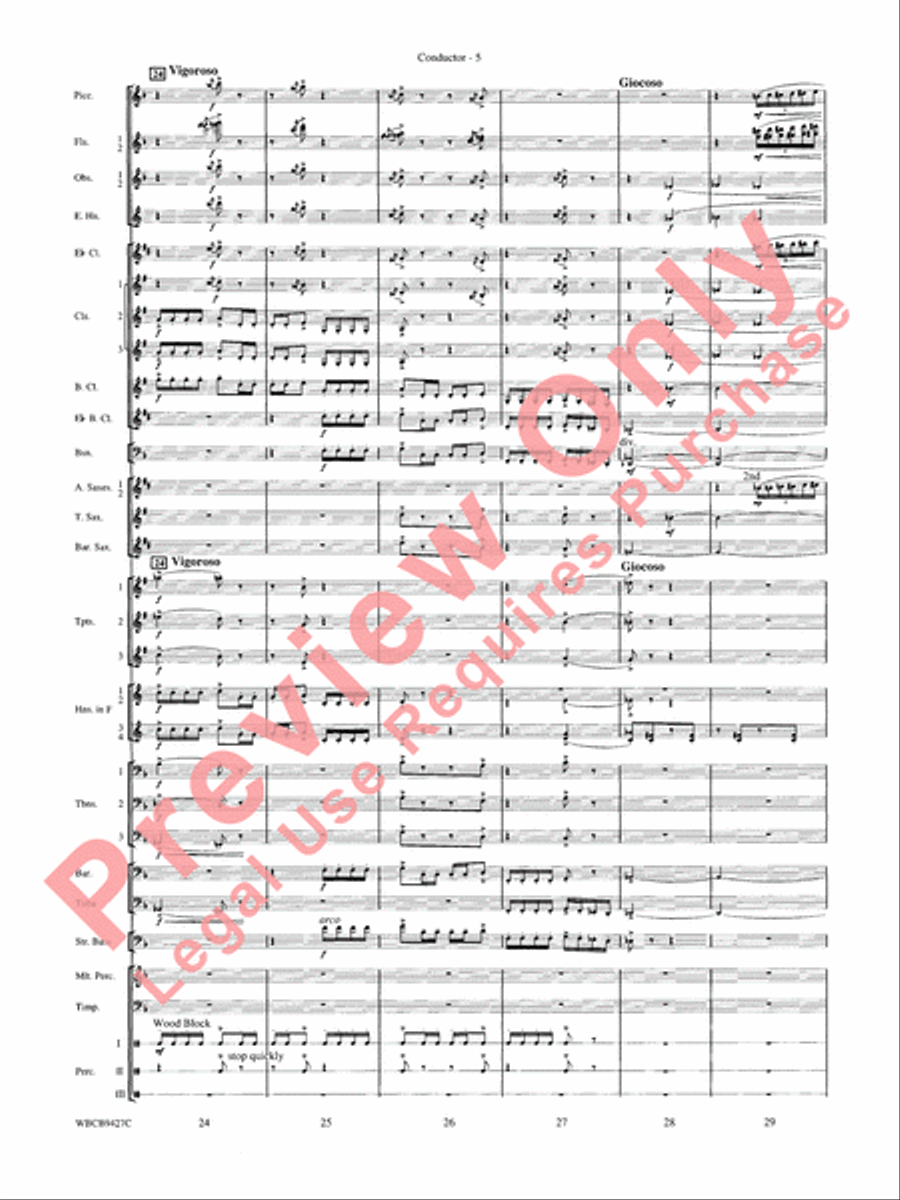 An American in Paris Concert Band scores gallery preview page 7