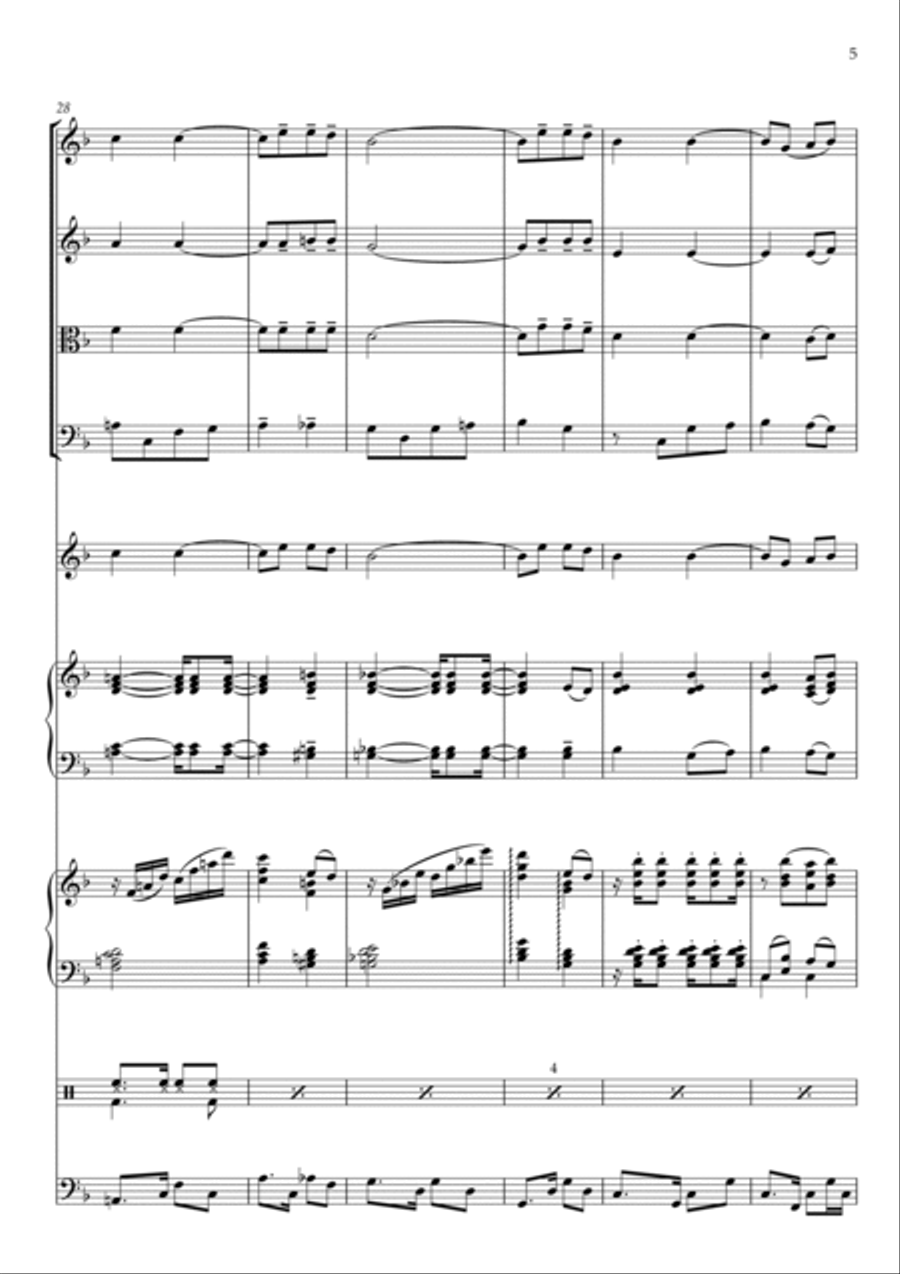 O, sole mio Large Ensemble scores gallery preview page 5
