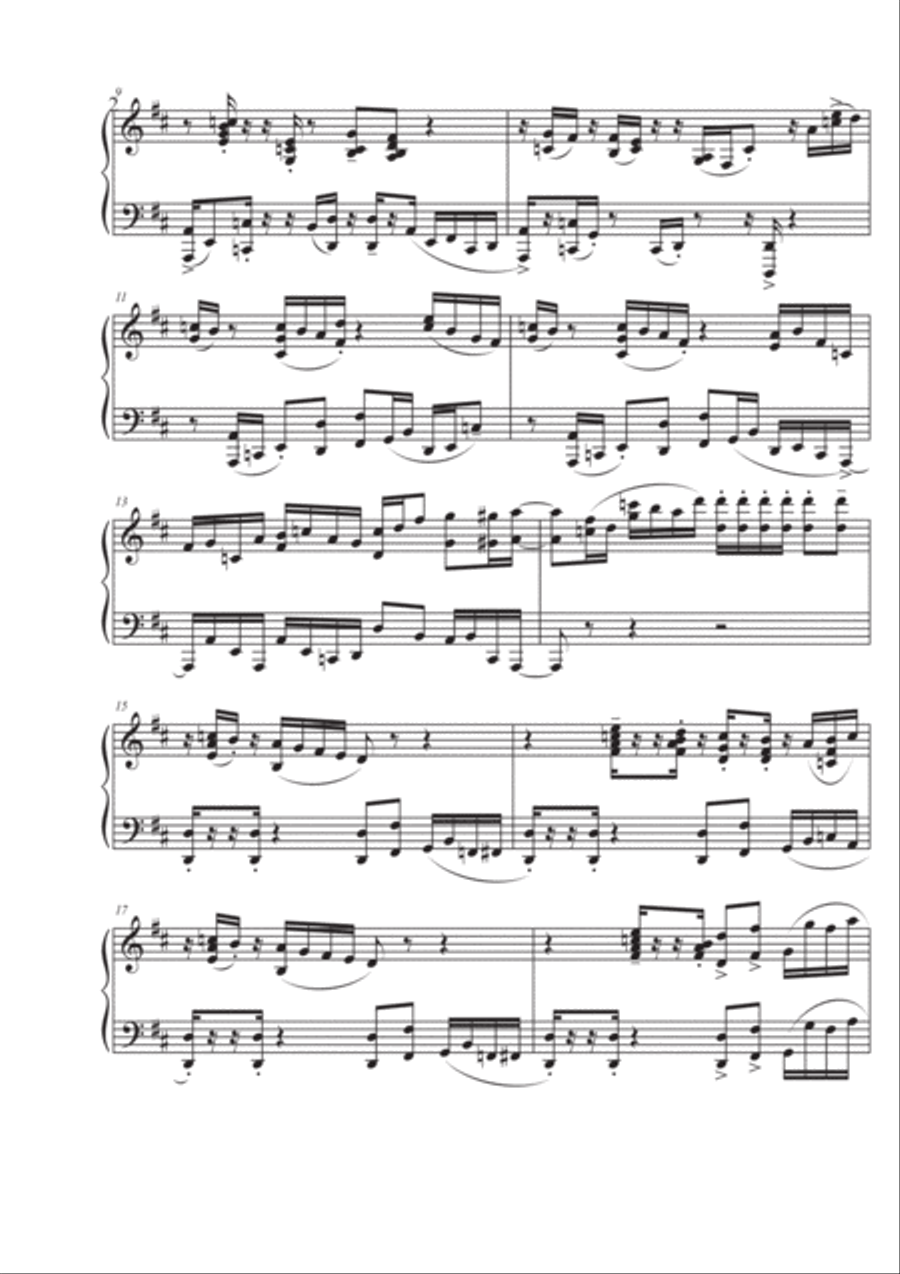 Blue Stomp Piano Solo scores gallery preview page 2