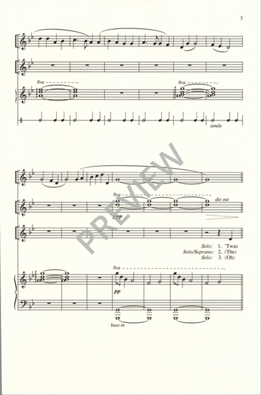 ’Twas in the Moon of Wintertime 4-Part scores gallery preview page 4