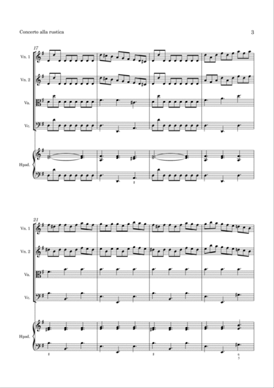 Vivaldi Concerto Alla Rustica RV 151 for String Orchestra String Orchestra scores gallery preview page 4