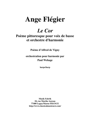 Ange Flégier: Le Cor for bass voice and concert band, harp part