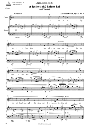 Book cover for A les je tichy kolem kol, Op. 55 No. 3 (Original key. B-flat Major)