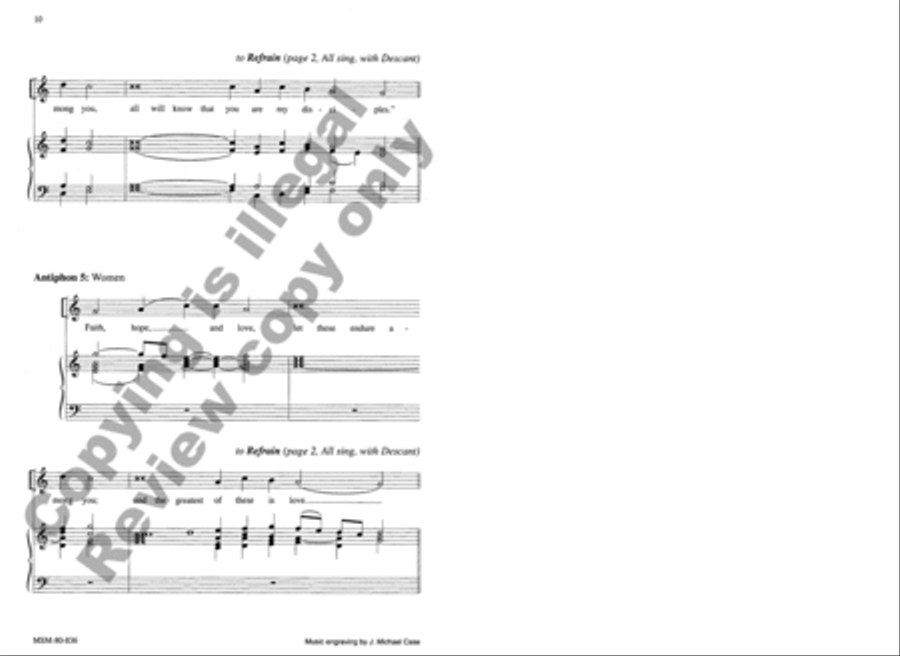 A New Commandment I Give You 4-Part scores gallery preview page 10
