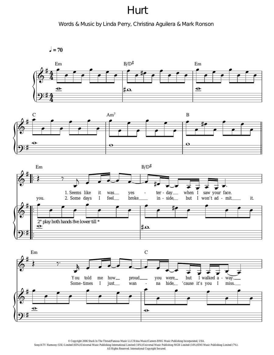 Hurt Hurt Acoustic Guitar scores gallery preview page 1