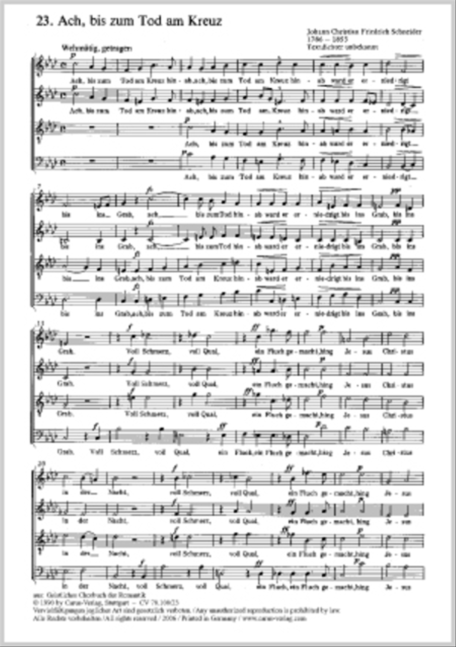 Ach, bis zum Tod am Kreuz 4-Part scores gallery preview page 1