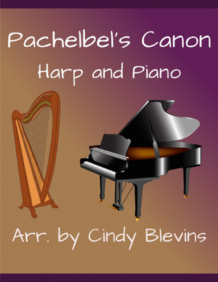 Book cover for Pachelbel's Canon, Harp and Piano Duet