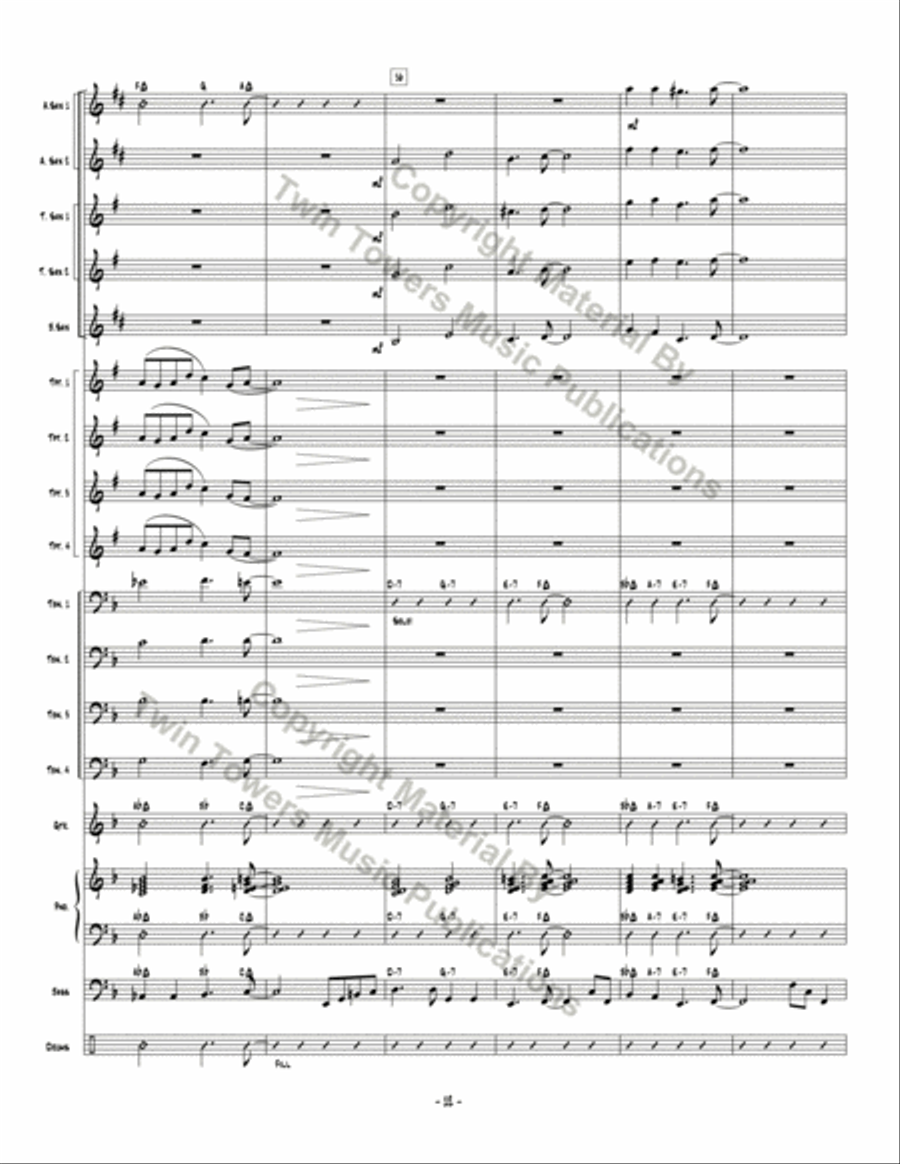 Changing Lanes Changing Lanes Jazz Ensemble scores gallery preview page 13