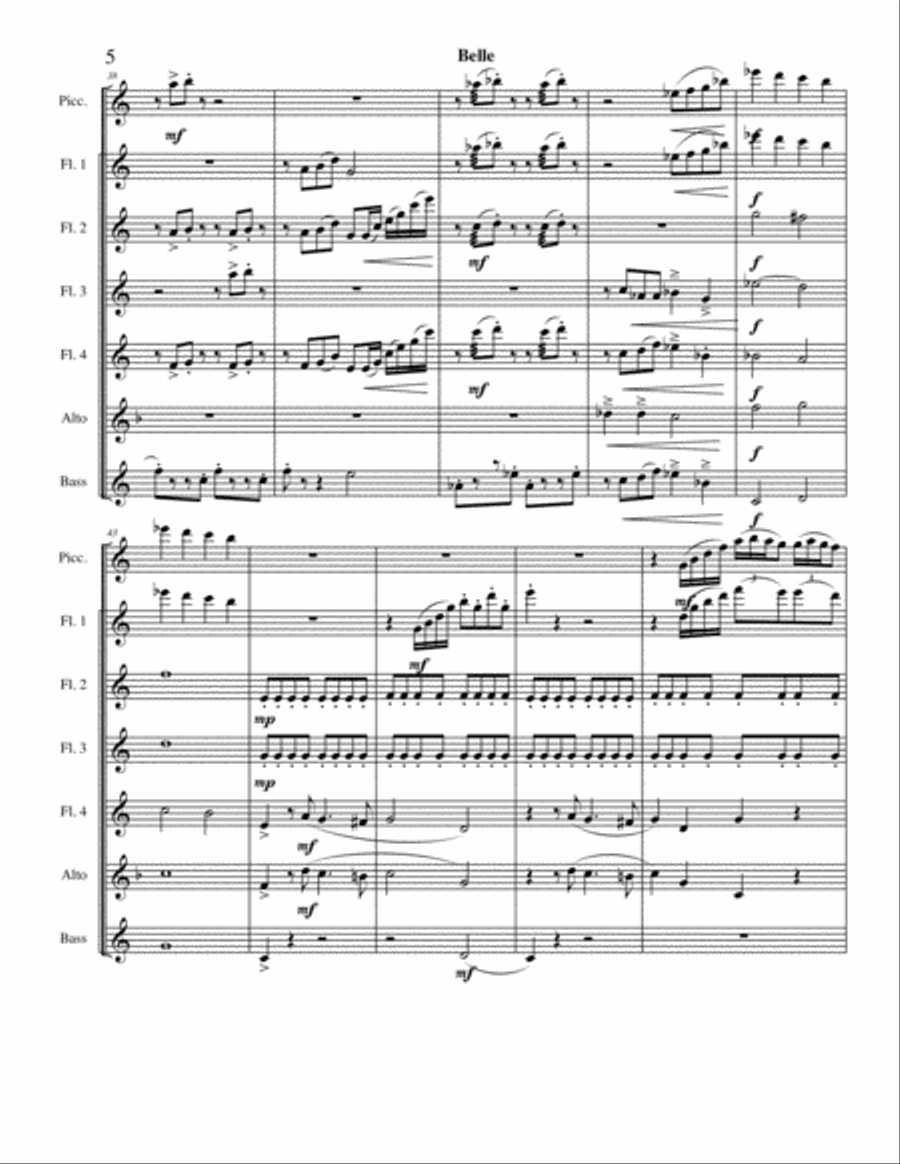 Belle Woodwind Ensemble scores gallery preview page 5