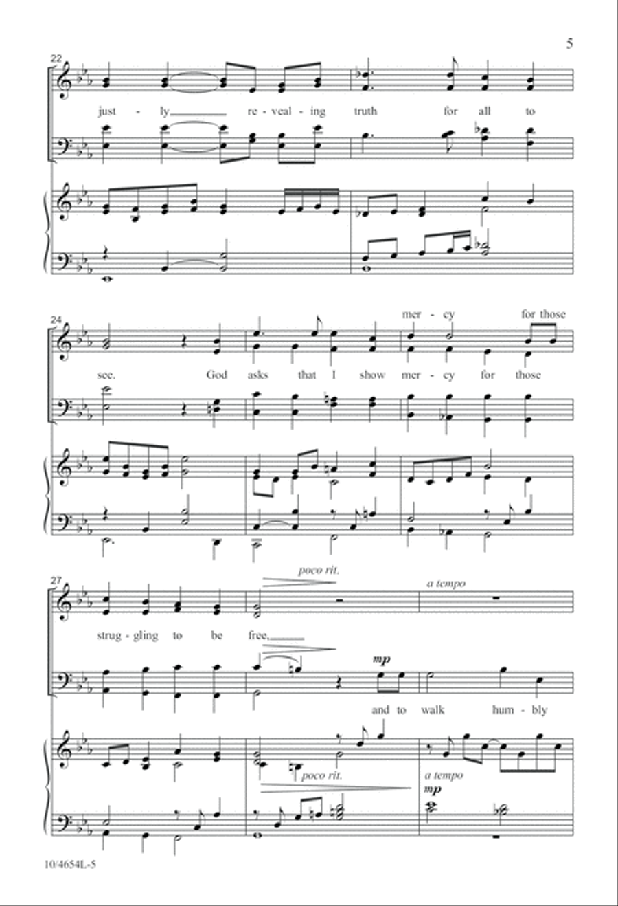 What Shall I Offer My God? 4-Part scores gallery preview page 5