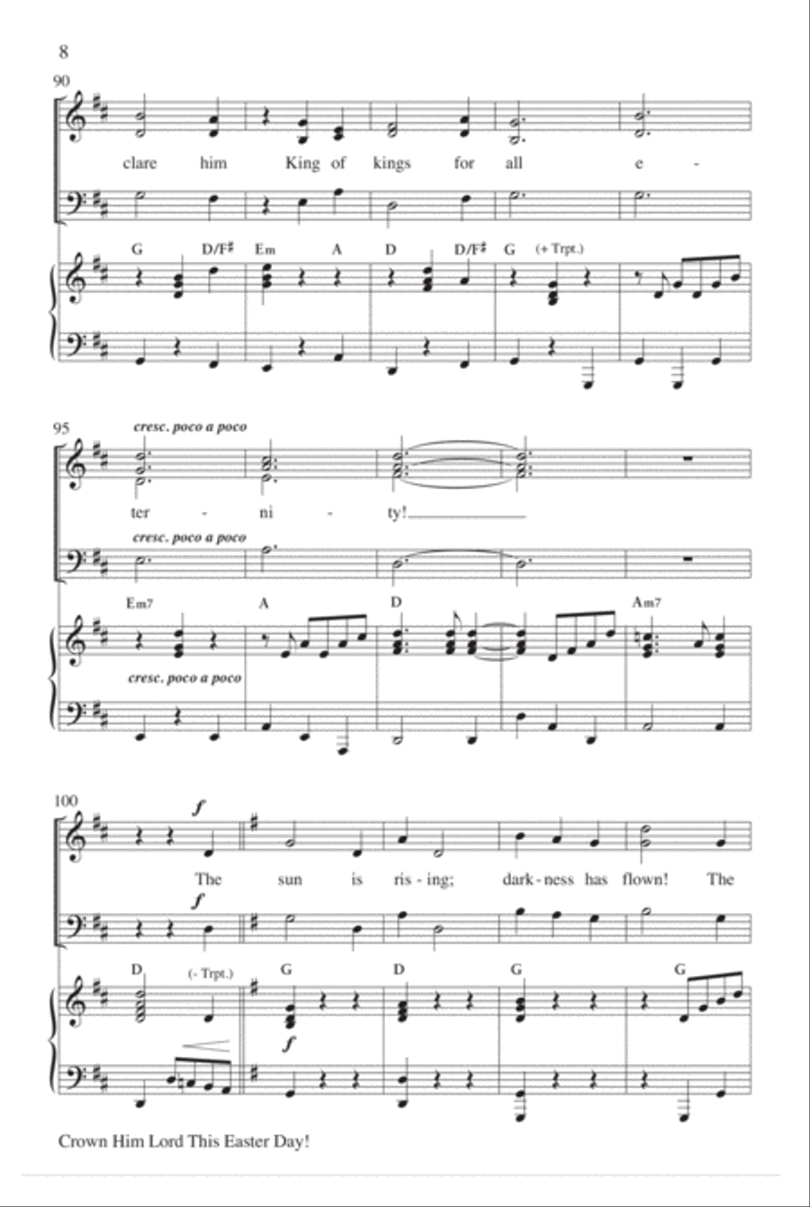 Crown Him Lord This Easter Day! 3-Part scores gallery preview page 8