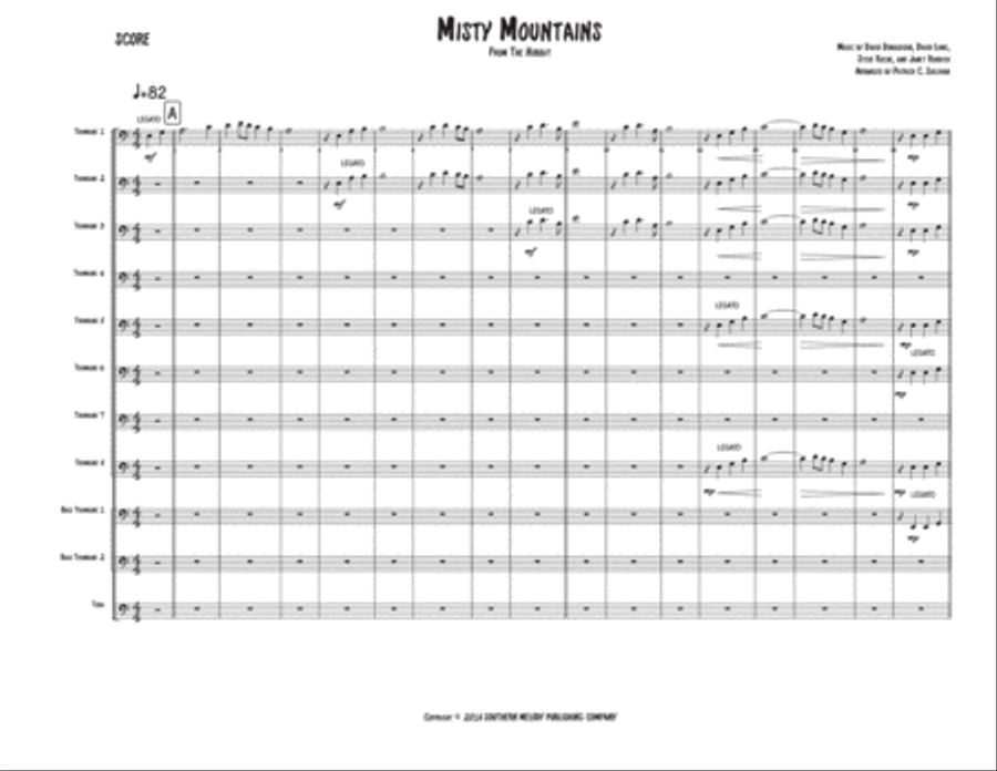 Misty Mountain Large Ensemble scores gallery preview page 1