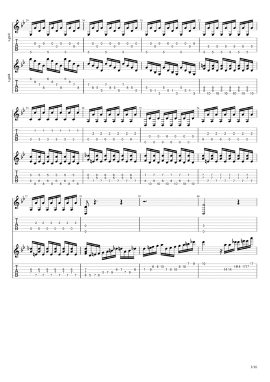 Vivaldi - Summer Presto - Guitar Duet Acoustic Guitar scores gallery preview page 3