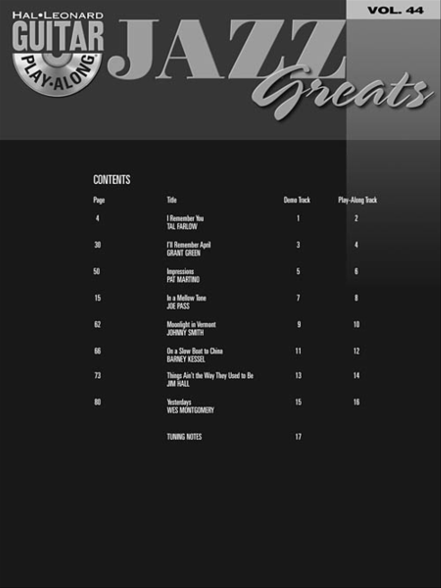 Jazz Greats Electric Guitar scores gallery preview page 3