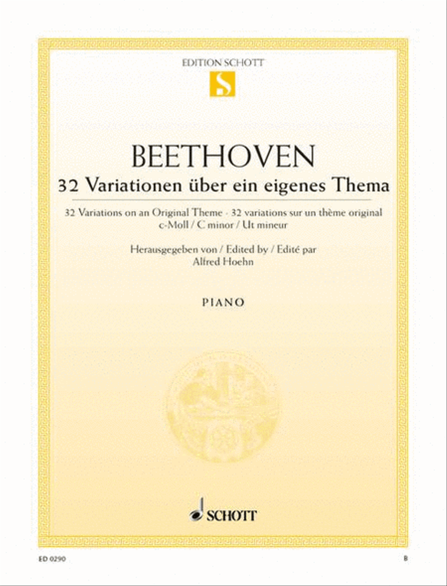 32 Variations on an Original Theme C minor, WoO 80 Piano Solo scores gallery preview page 1