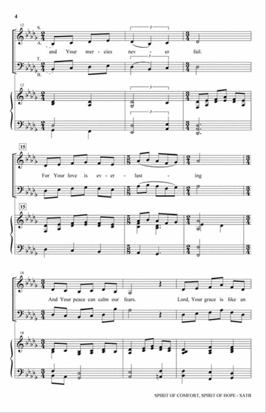 Spirit of Comfort, Spirit of Hope 4-Part scores gallery preview page 3