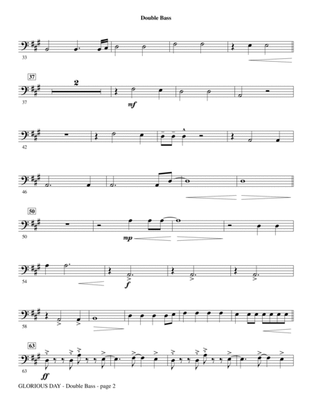 Glorious Day (Living He Loved Me) (arr. Mary McDonald) - Double Bass