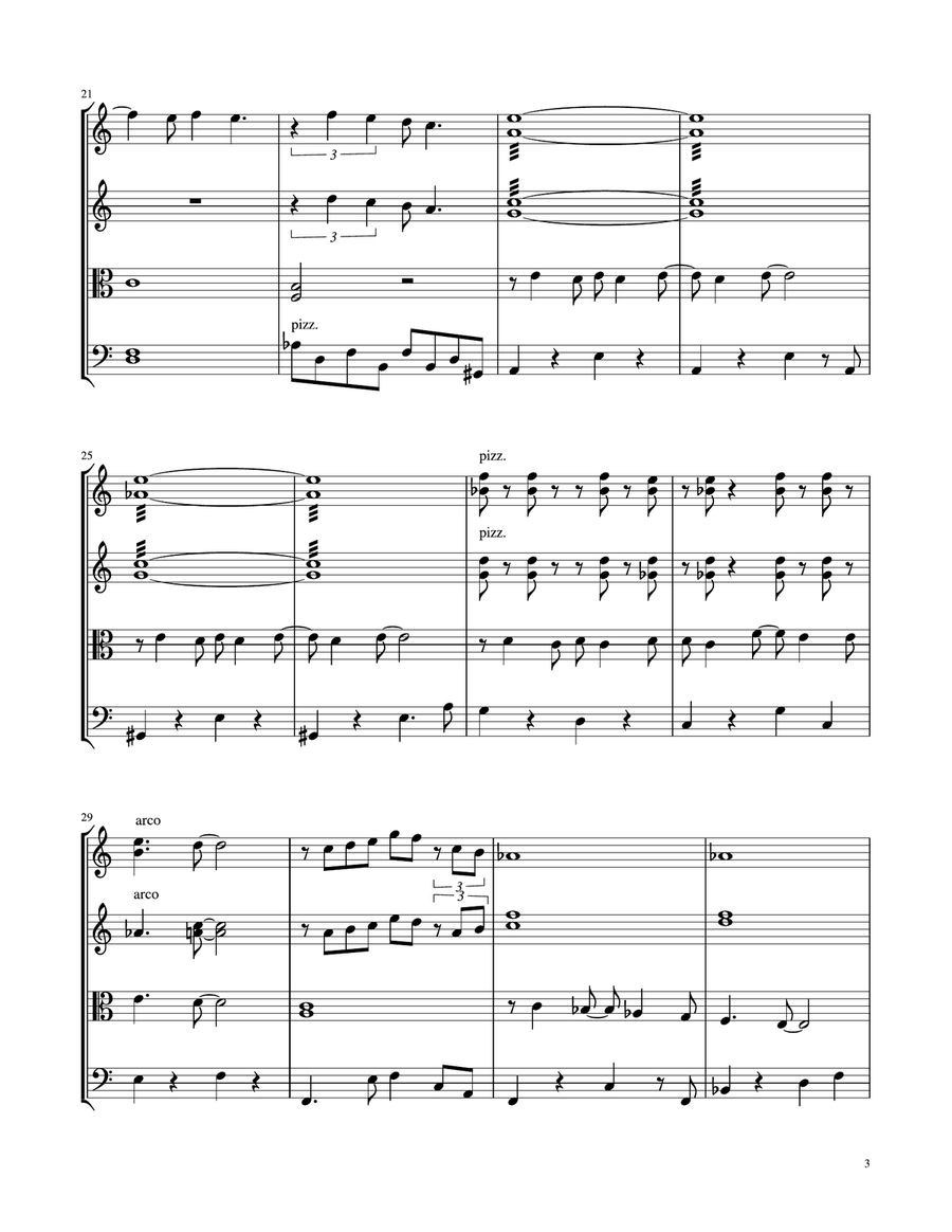 Quiet Nights Of Quiet Stars (Corcovado) String Quartet scores gallery preview page 4