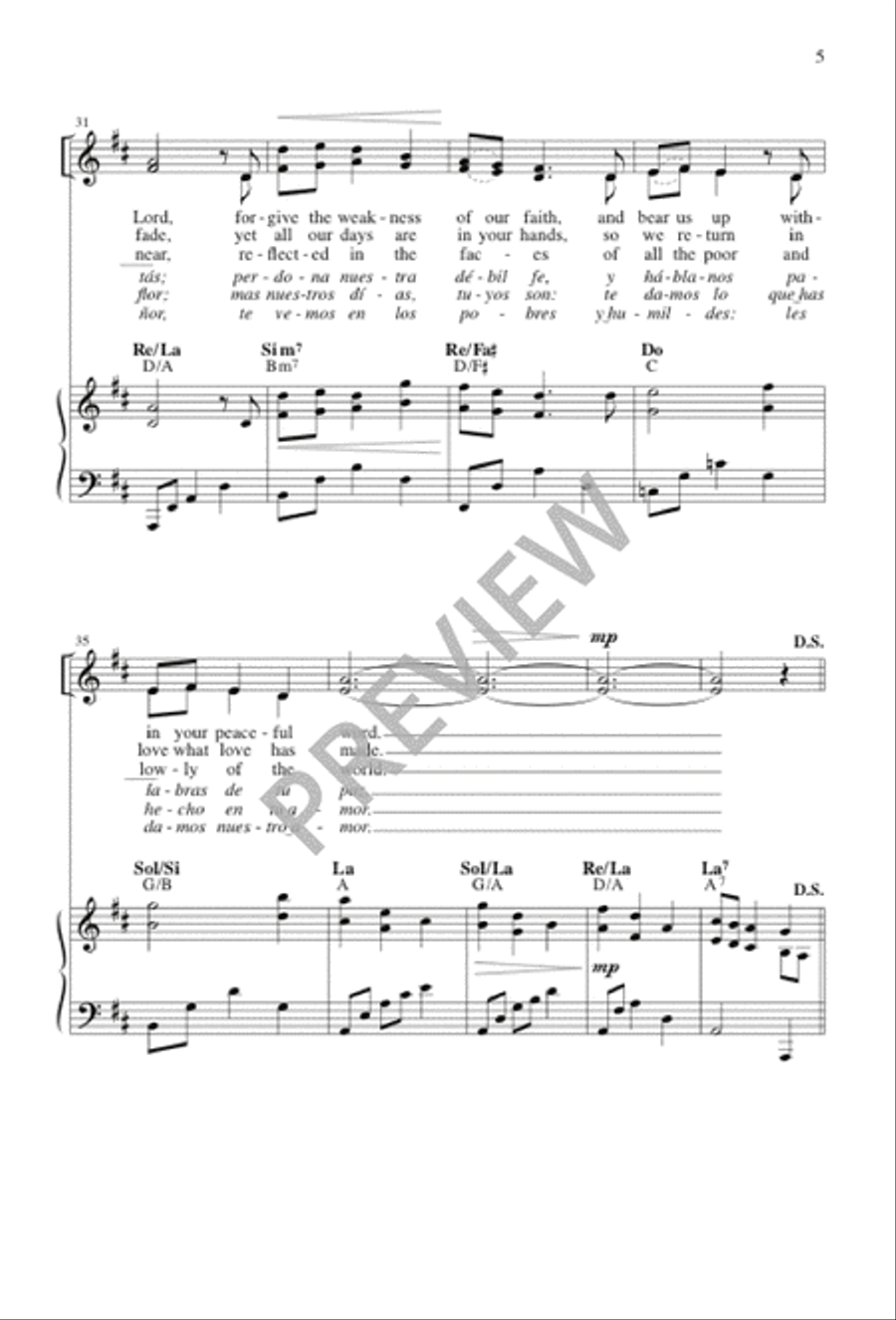 Eye Has Not Seen / Ni Ojo Ni Oído 4-Part scores gallery preview page 5