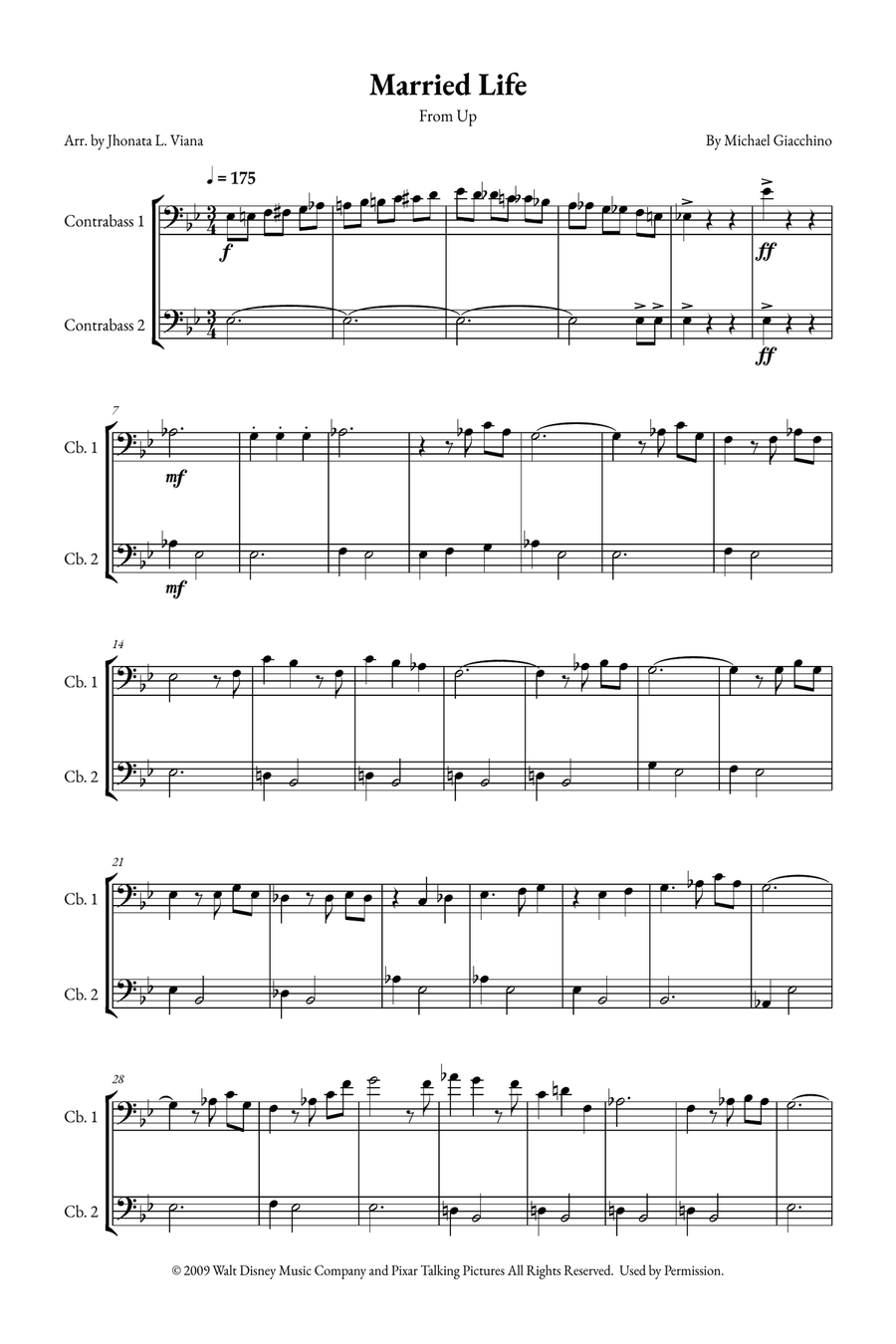 Married Life String Duet scores gallery preview page 1