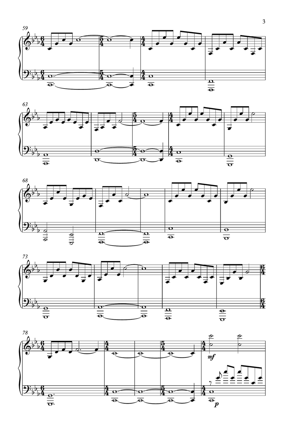 Light Of The Seven Piano Solo scores gallery preview page 3