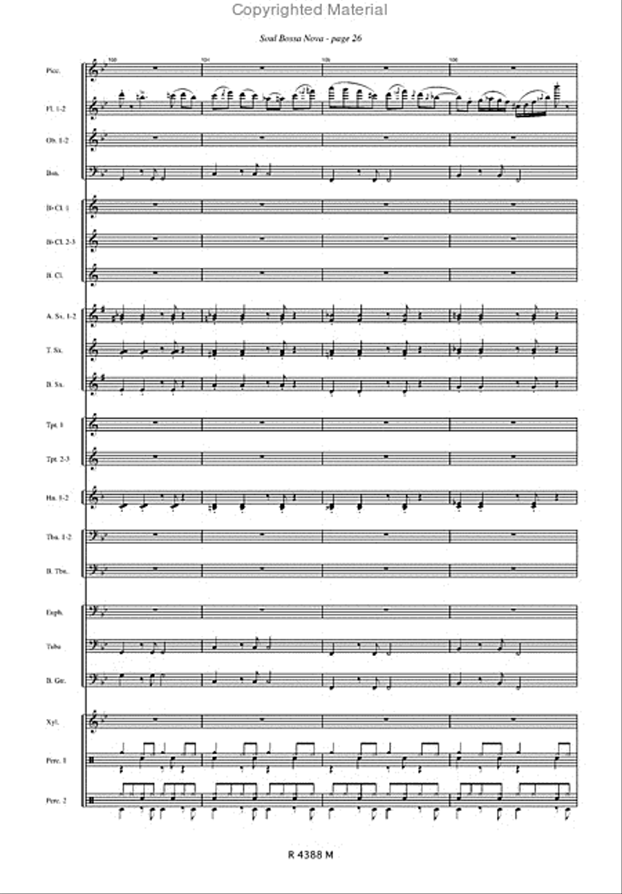 Soul Bossa Nova Concert Band scores gallery preview page 4