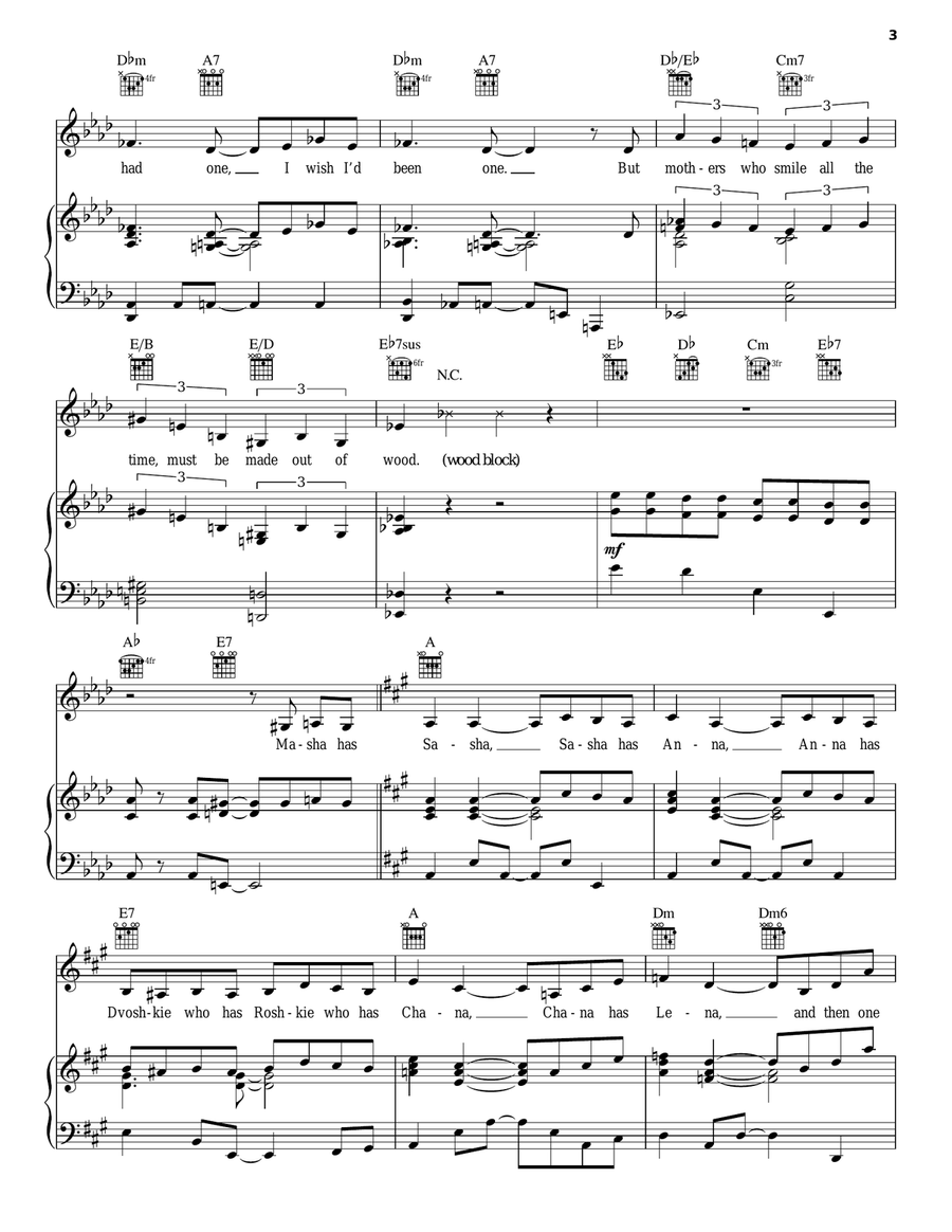 Matryoshka Piano, Vocal, Guitar scores gallery preview page 3