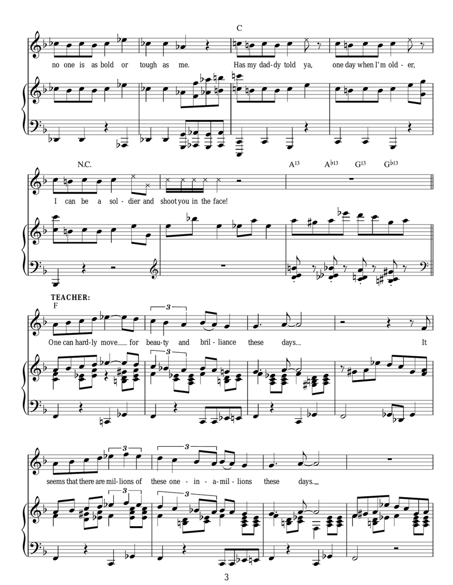 Miracle (from Matilda The Musical) Piano, Vocal scores gallery preview page 3