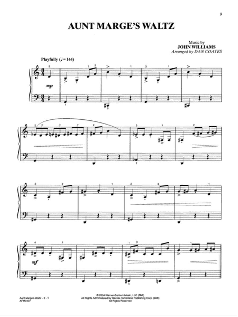 Selected Themes from the Motion Picture Harry Potter and the Prisoner of Azkaban Easy Piano scores gallery preview page 3