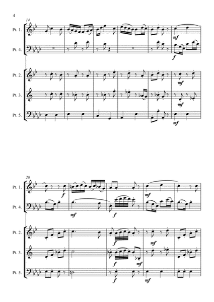 Brass Quintet - Mozart - La Ci Darem La Mano from Die Zauberflöte image number null