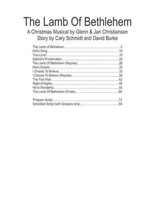 Book cover for The Lamb Of Bethlehem - Christmas Cantata