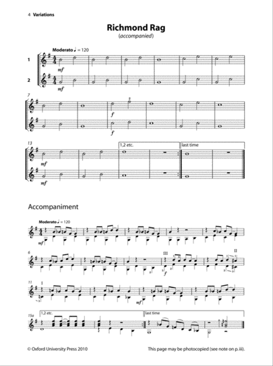 Enjoy Playing Guitar: Ensemble Games Guitar Ensemble scores gallery preview page 5