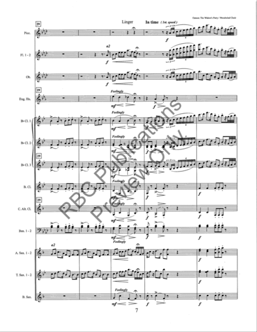 Widow's Party (Score) Widow's Party (Score) Score scores gallery preview page 12