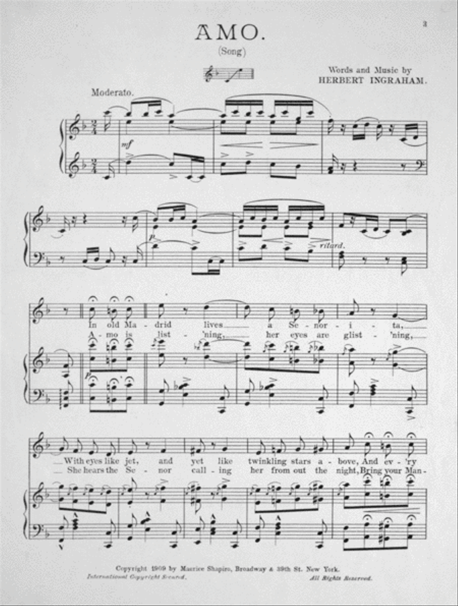 Amo. Song Voice scores gallery preview page 2