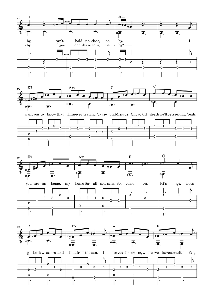 Snowman Snowman Acoustic Guitar scores gallery preview page 2