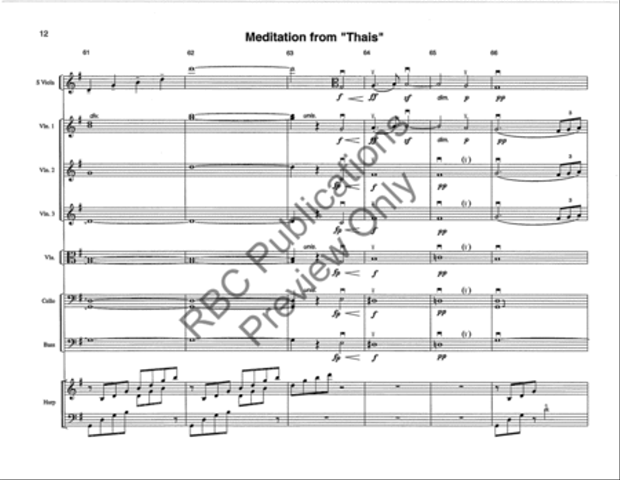 Meditation From Thais Viola W/Orch String Orchestra scores gallery preview page 15