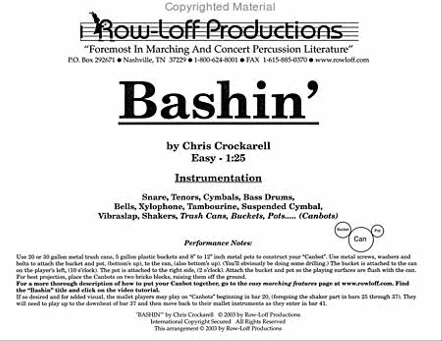 Bashin' Bashin' Percussion Ensemble scores gallery preview page 2