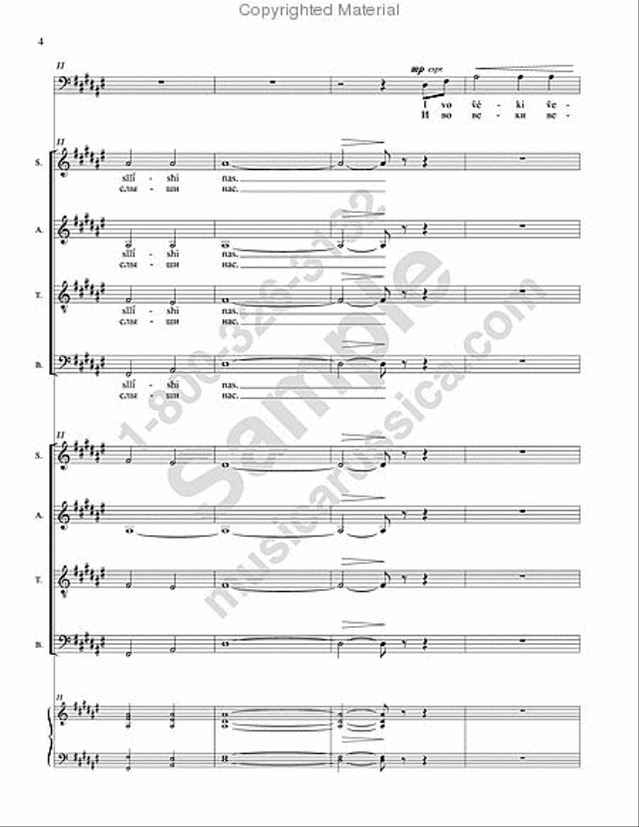 Inexpressible Wonder (6 movements) 4-Part scores gallery preview page 3