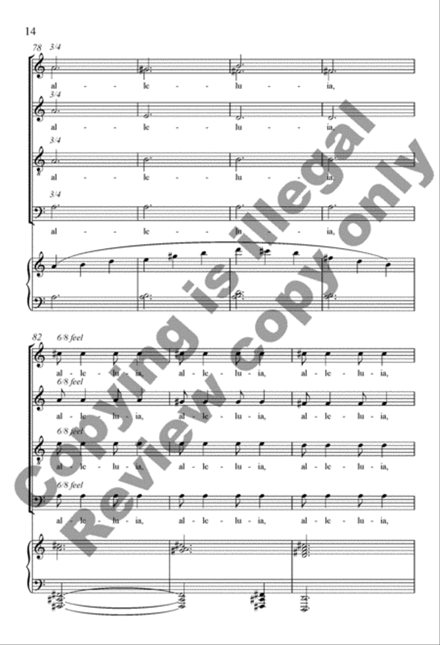 An Alleluia Flourish Divisi scores gallery preview page 14