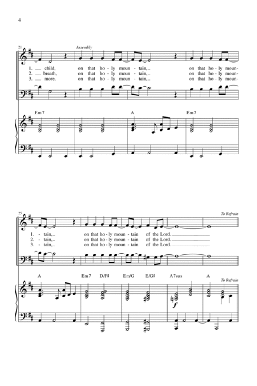 On That Holy Mountain | Download Edition 4-Part scores gallery preview page 3